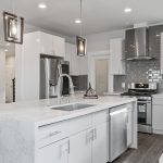 Waterfall countertop in modern kitchen featured image