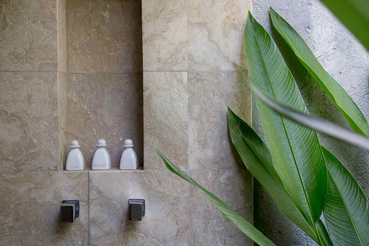 Granite tiles in shower