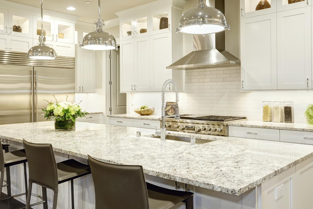Granite countertop in an kitchen with a luxurious and durable finish